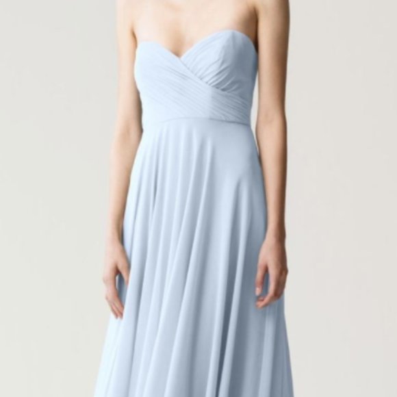 Jenny Yoo Adeline Whisper Blue Bridesmaid Dress